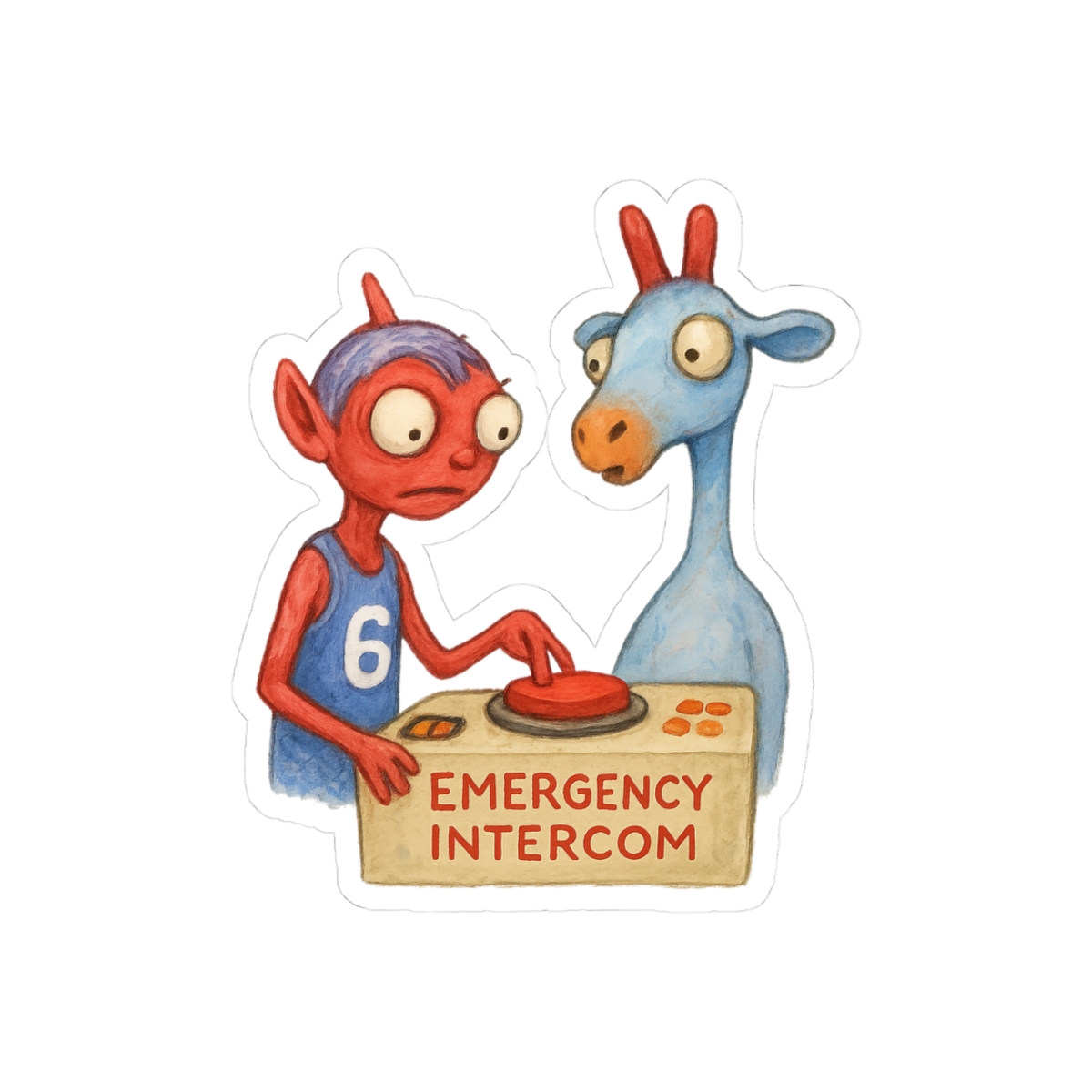Emergency Intercom Icon Sticker