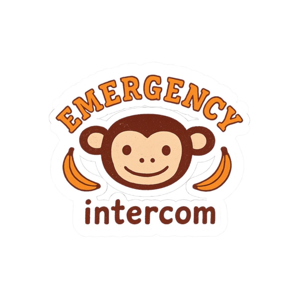 Emergency Intercom Monkey Sticker