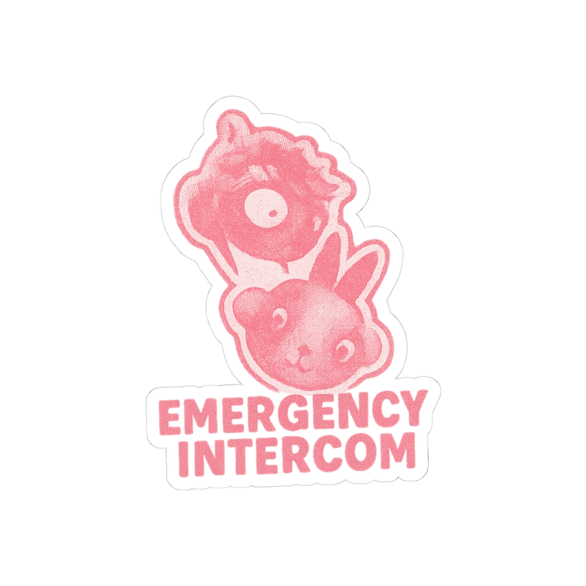 emergency intercom pink logo Sticker
