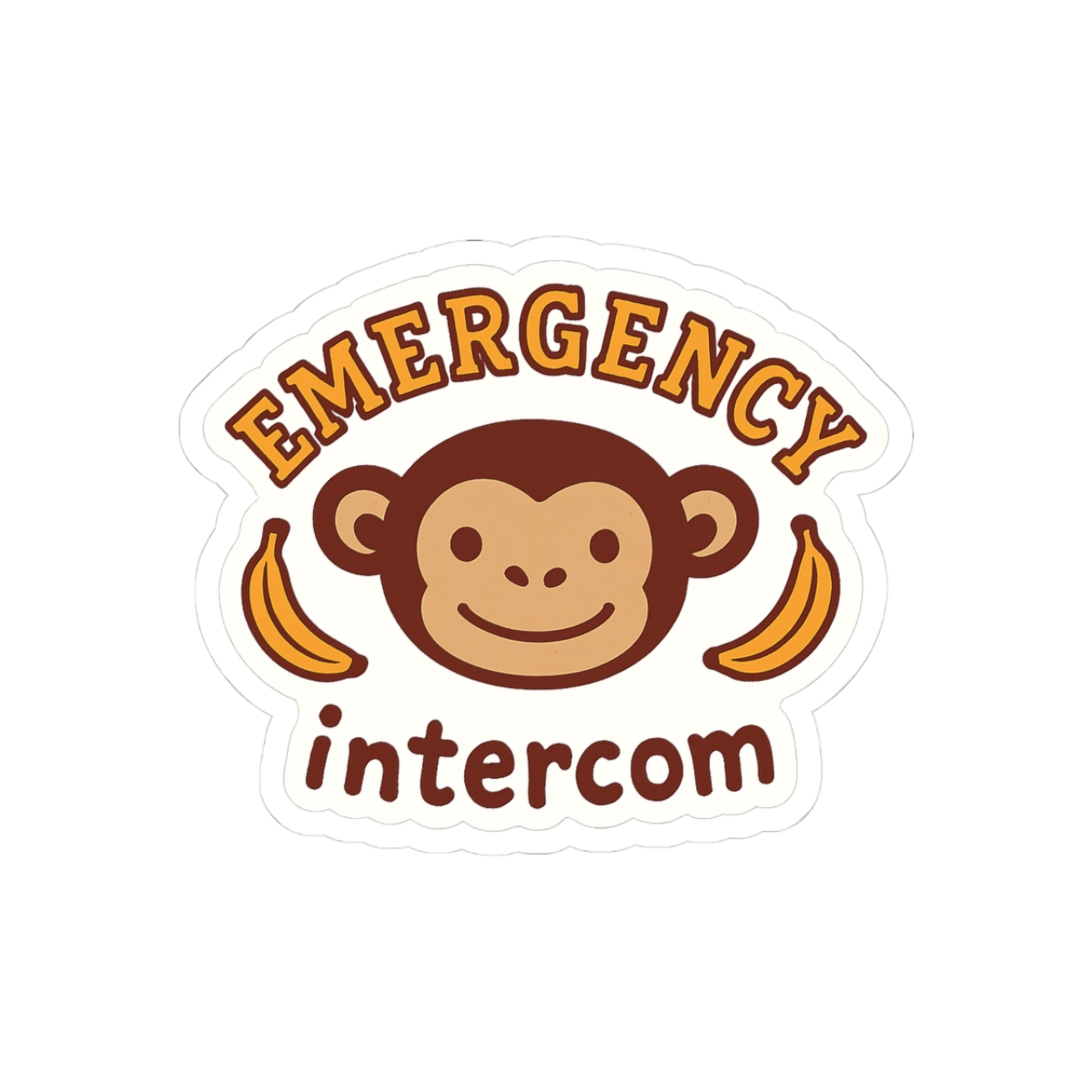 Emergency Intercom Monkey Graphic Sticker