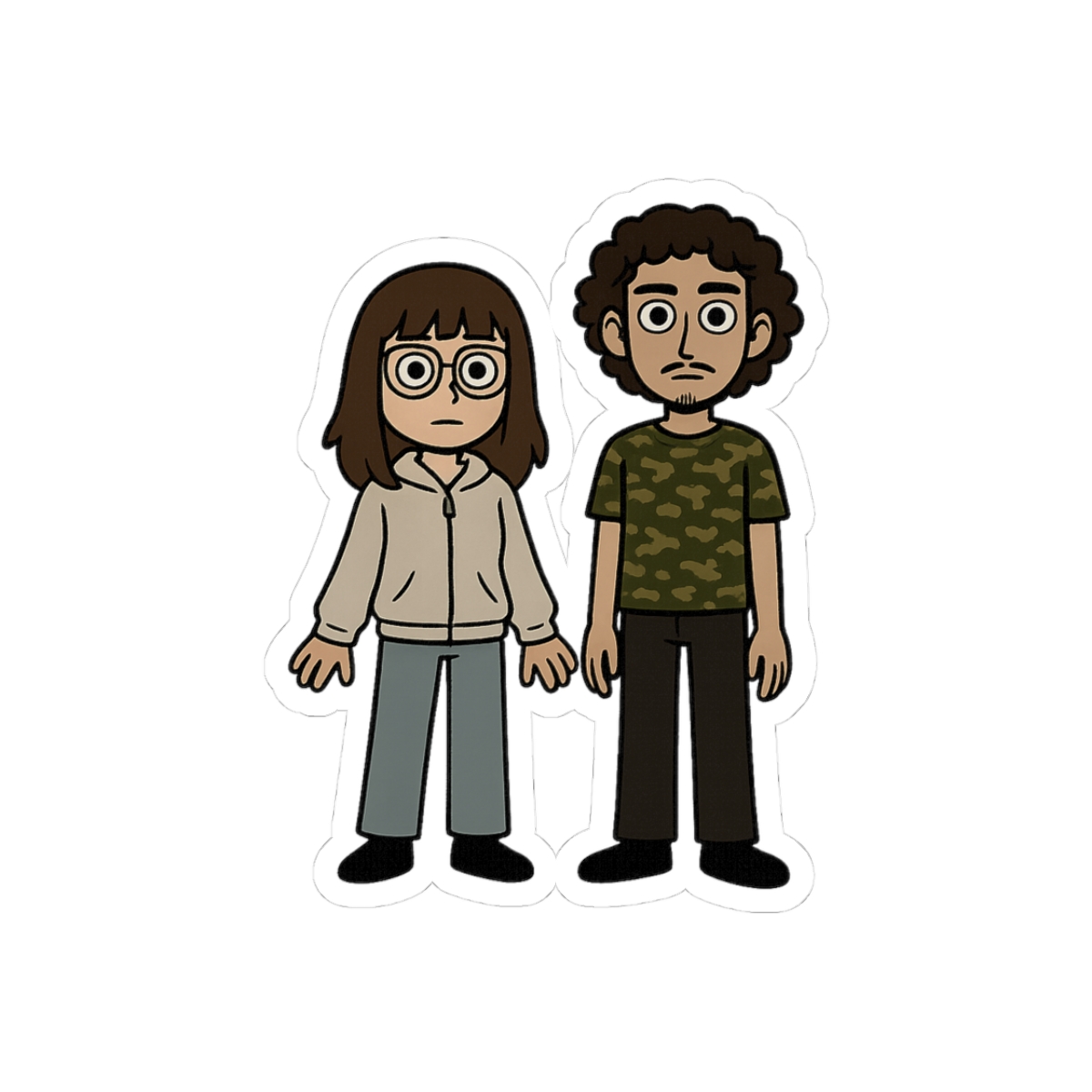 Enya and Drew Sticker