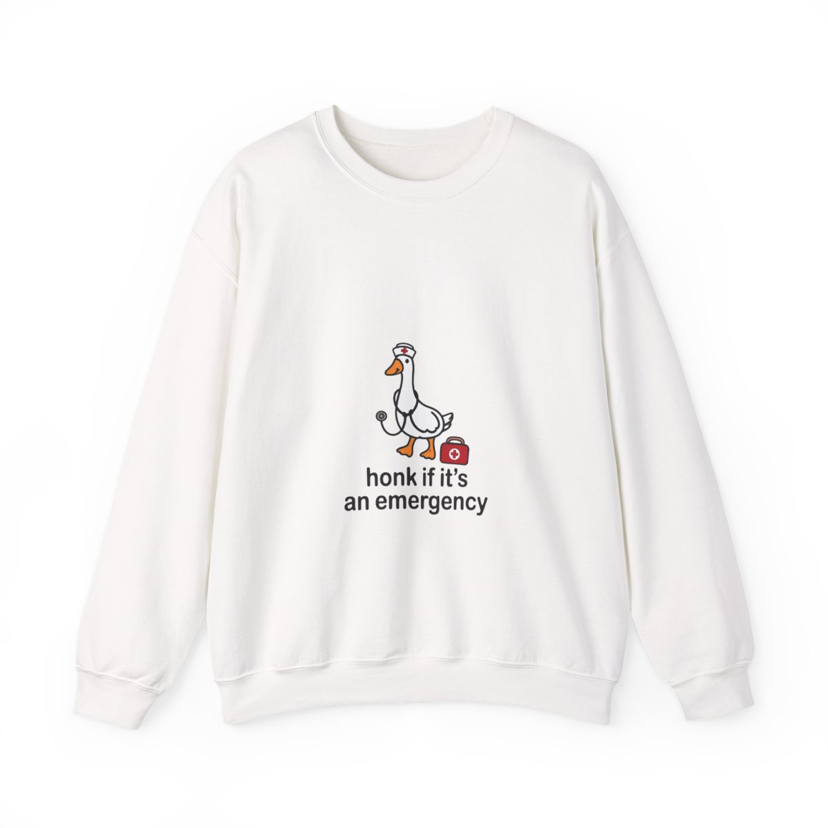 Honk If It's An Emergency Nurse Goose Quarter-Zip Crewneck